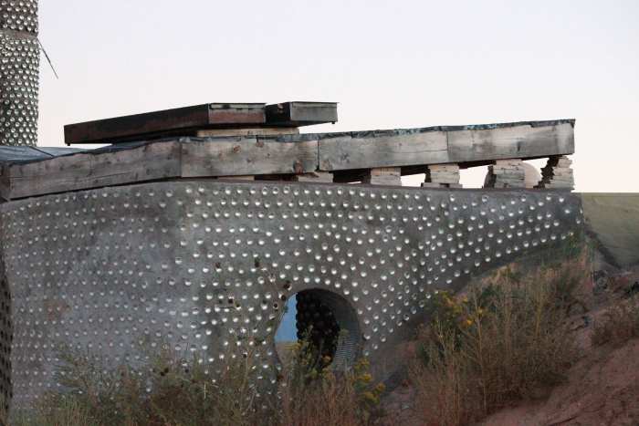 Earthship of Taos, New Mexico. Earthships complement, rather than clash with, the surrounding terrain,