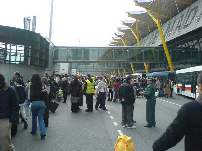 The bombing at the Madrid Airport in 2006.