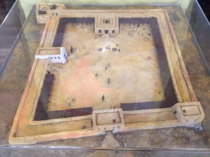 Model depicting Presidio Santa Cruz de Terrenate as it appeared in 1780