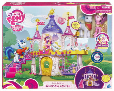 Pony Princess Wedding Castle. One of the earliest toys introducing Shining Armor and Princess Cadence. Arguably the two most divisive characters introduced in this show.