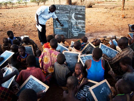 When their Peers Are Using Laptops and Smart Phones and Tabs, Children in Africa Are still Using Slates, Today In The Technological Era... No Classroom to Speak Of...