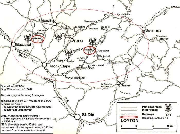 The area of operation in which the SAS were to create their disturbance. Unluckily, due to faulty intelligence the men were dropped into the middle of an area held by the Panzer corps