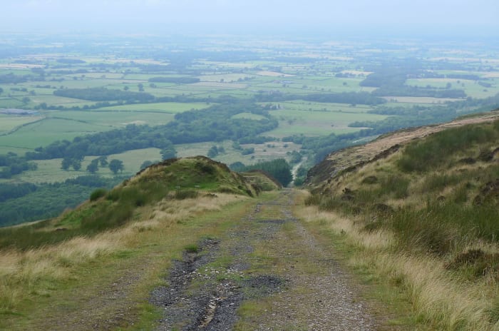 Ingleby Incline now, looking down over the northern rim of the Cleveland Hills towards the Stokesley plain