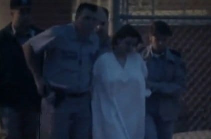 Darlie Routier after sentencing being transferred from general population to the death row section of the prison and placed on suicide watch