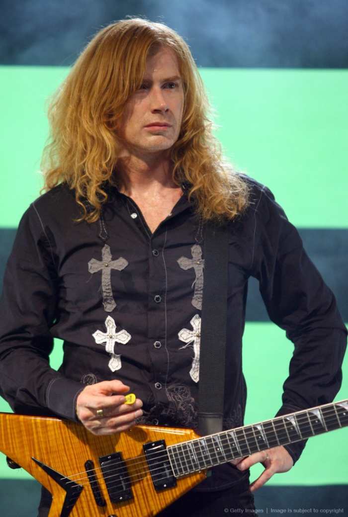 Dave Mustaine seen here during the filming of the video A Tout Le Monde (Set Me Free) on March 8, 2007.
