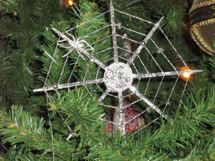 Spider web ornaments can be found on Christmas trees in Poland, the Ukraine and other Eastern European countries