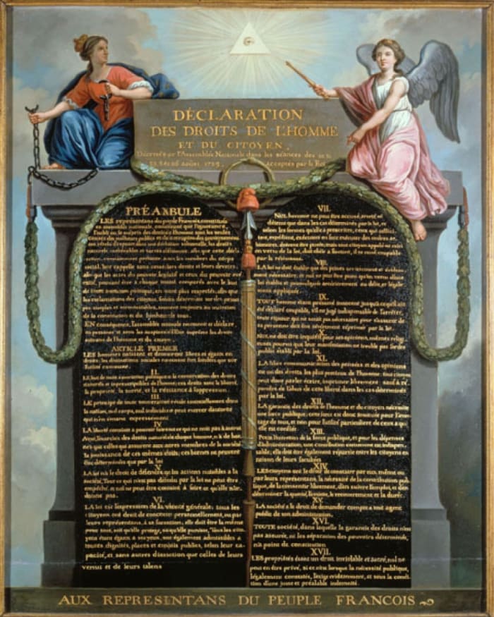 La déclaration des droits de l'homme et du citoyen - a superb expression of the Enlightenment ideal of natural rights.