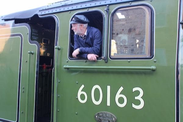 60163 stands at the platform at Leyburn on the return leg from Redmire - 'Tornado' will be back in May for a three week visit. See the Wensleydale Railway website closer to the time for final detaíls.