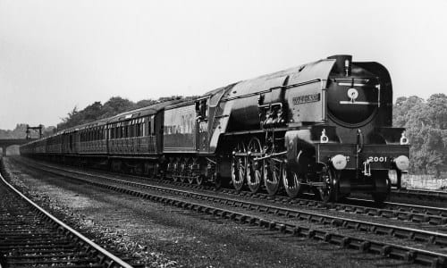 A Class P2 with a train of teak LNER corridor carriages between the wars - the class was allocated to Scottish sheds before being rebuilt to Class A2/2 Pacifics under the auspices of Edward Thompson