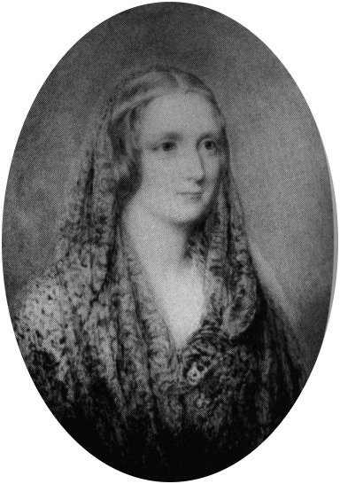 Miniature of Mary Shelley, allegedly drawn from her death mask