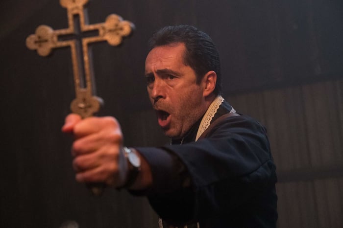 He's got a mean left cross. I used this same caption for the Annabelle Comes Home review. That's how generic this is.