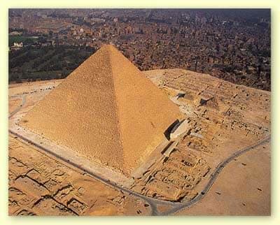 The Great Pyramid instead of using a golden rectangle, the Pyramid uses what is called a Golden Triangle.