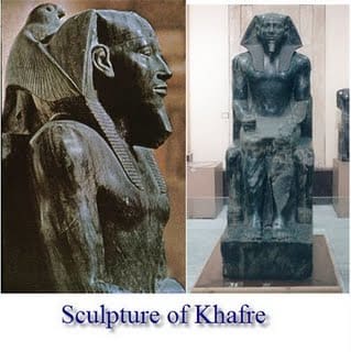 Pharaoh Khafre in black diorite with white veins, his head embraced by the hawk god Horus. It has a concentrated force and presence unequalled over 5,000 years. #16 photo
