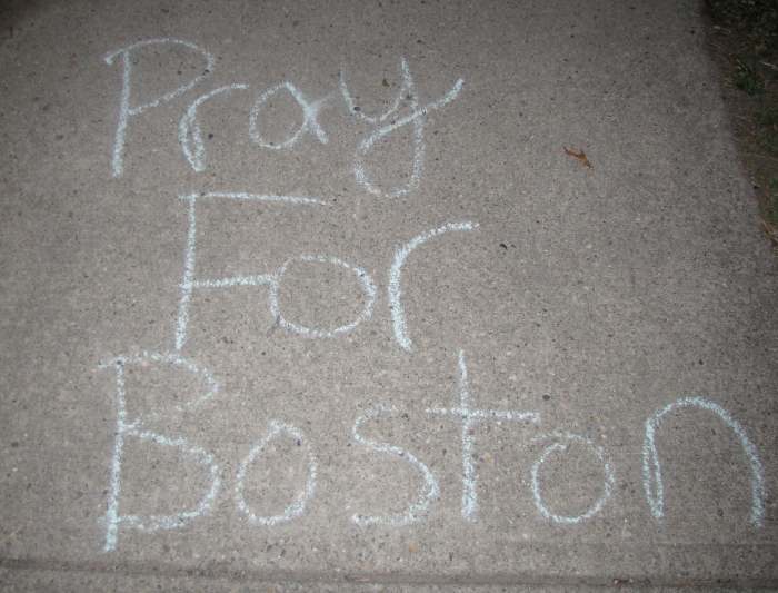This message was written in chalk on the sidewalk in front of our home. I have no idea who left this message or whether it was intended for us or not.
