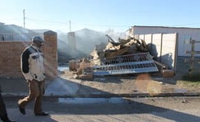 A destroyed house: The site of families fighting for their homes has touched a chord for many South Africans.