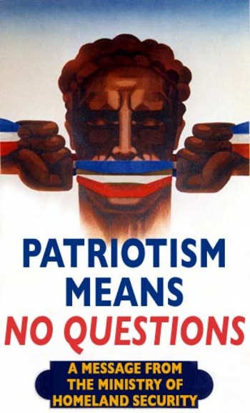 No question means no thinking and no freedom for any people anywhere in the world. Propaganda sometimes thrives through coercion and intimidation