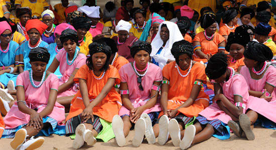 BaPedi Women wearing their traditional clothes. Sepedi is also sometimes referred to as Sesotho sa Laboa or Northern Sotho. The language of Sepedi is spoken by approximately 4,208,980 individuals and it is one of the eleven official languages in Sout