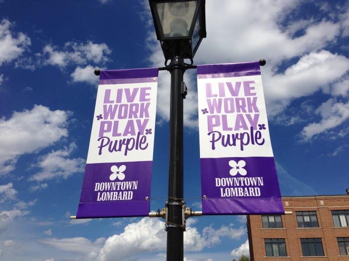 Promotional flags and banners can be used to call attention to events, locations and celebrate holidays.
