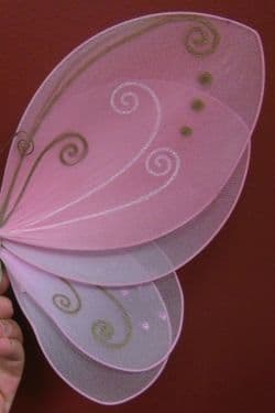 Close-up of layered fairy wings. Several panels of the same or different shapes can be combined.