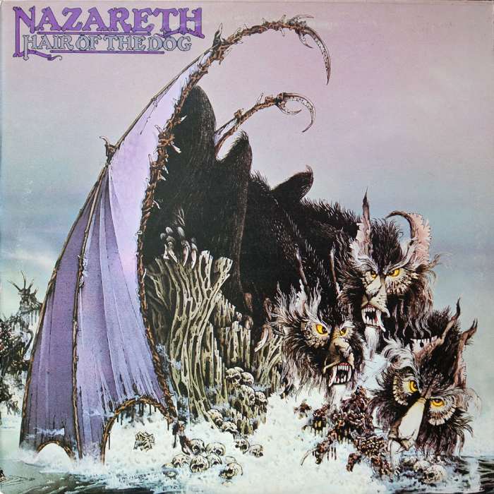 Nazareth "Hair Of the Dog" Mooncrest Records CREST 27 12" LP Vinyl Record UK Pressing (1975) Album Cover Art by David Roe