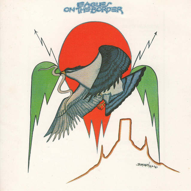 Eagles "On the Border" Asylum Records 7E-1004 12" LP Vinyl Record, US Pressing (1974) Cover Art by Native American Navajo Artist