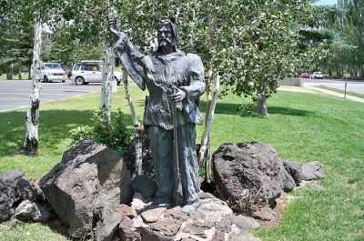 One of several bronze sculptures by Lou Bader, this one part of the "Frontier Adventure" multi-piece display
