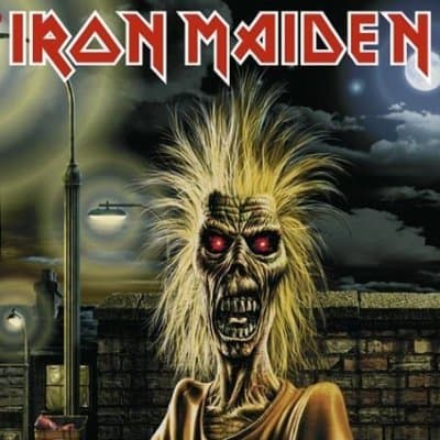 "Electric Matthew" first painting of Derek Rigg's famous character designed for the band Iron Maiden