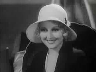 Round face shapes like that of Thelma Todd benefit from minimalistic hairstyles if worn with wide, sweeping hats, which dwarf the face width.