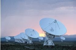 The communications systems, several parabolic antennas are utilized here to receive and transmit signals. Photo from: precisionmicro.com