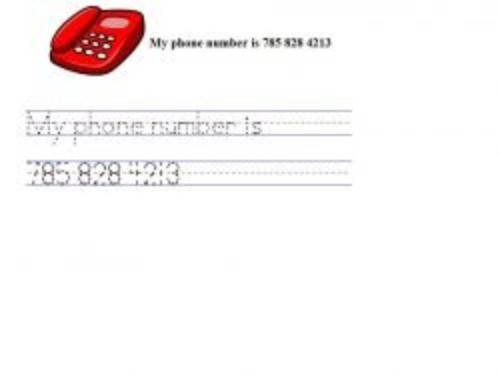 Free Worksheets for Kids to Practice Writing Their Phone Number - HubPages