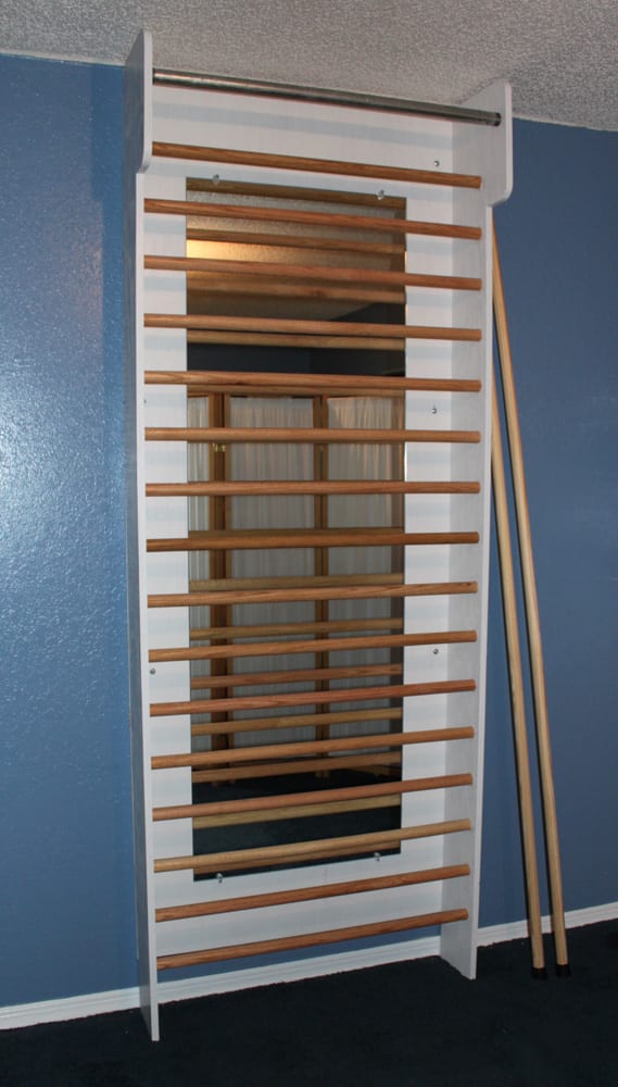 While optional, wall bars are very helpful in the performing of the Schroth exercises.