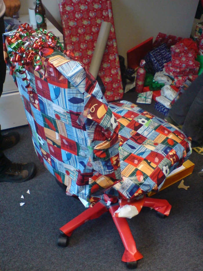 This is a great prank to pull after the holidays- when there's a ton of left over wrapping paper to play with!