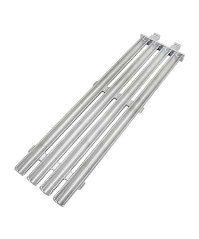 original concave, reversible cast stainless steel finger grates. Newer models grew one inch deeper. All the new infrared gad grills of the modern era copied these concave grates in their new barbecue grill designs because of the flavor created.
