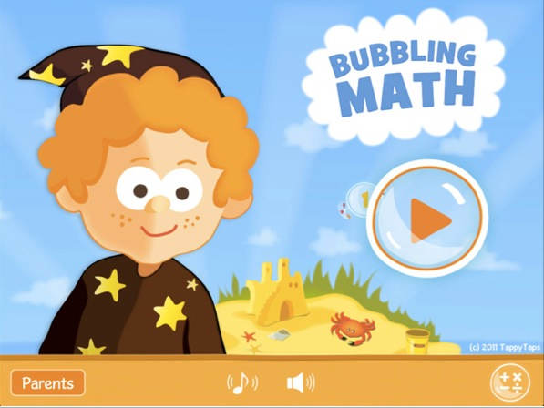Bubbling Math is an iPad app for practicing addition, subtraction, multiplication and division math facts.