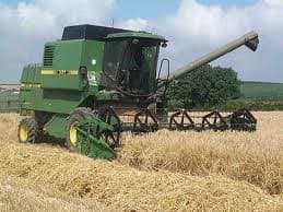 Harvester combine are very complex machines, but they help the farmers a lot at harvest time, can you just imagine that this machine cuts the wheat plants at one end and gives us clean wheat at the other end.