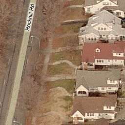 The house located at the top right with the grey roof is the location of Leila's murder. The house located at Rockhill Road was built in 1924.