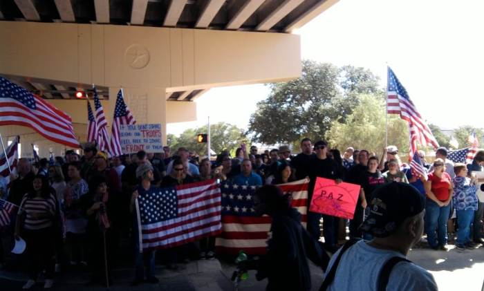 Hundreds of people show up to protect the Diaz family attending Sgt. Christopher Diaz's funeral from Westboro Baptist Church protesters.