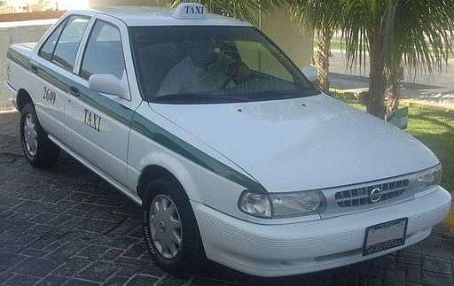 When traveling in Mexico, make sure you only use taxis well marked like this one.