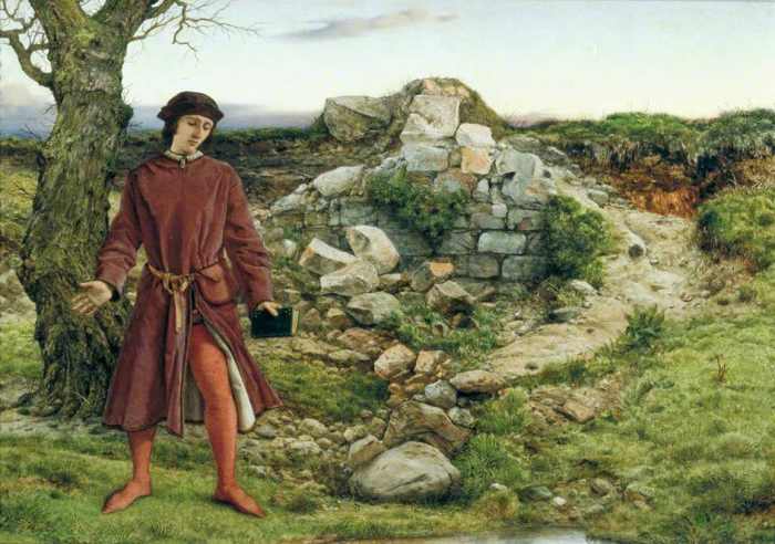 William Dyce painting of Henry VI - he was undecided about fleeing Towton, in a daze, confused. He had to be dragged away when his queen, Margaret fled the field.