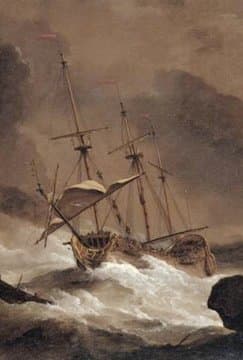 The Henrietta Marie was a merchant ship such as this one and encountered a storm on its last fateful voyage home.