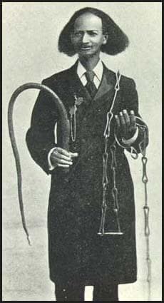 Thomas Johnson with slave whip and chains:. James Ramsay stated: ""The ordinary punishments of slaves, for the common crimes of neglect, absence from work, eating the sugar cane, theft, are cart whipping, beating with a stick, sometimes to the break