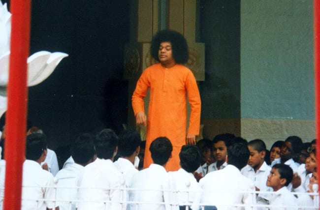 Swami would often become the mother, father, friend, guide and teacher for the little children.