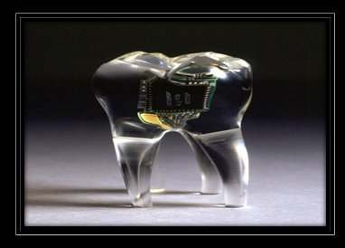 A wireless receiver can be implanted into your tooth with the aid of basic dental surgery. The implant can allow a person to receive digital signals from radios and mobile phones, from the privacy of their own head.