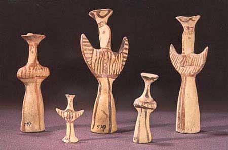 Many of these small figurines have been excavated, most likely they were presented as offerings to their gods.