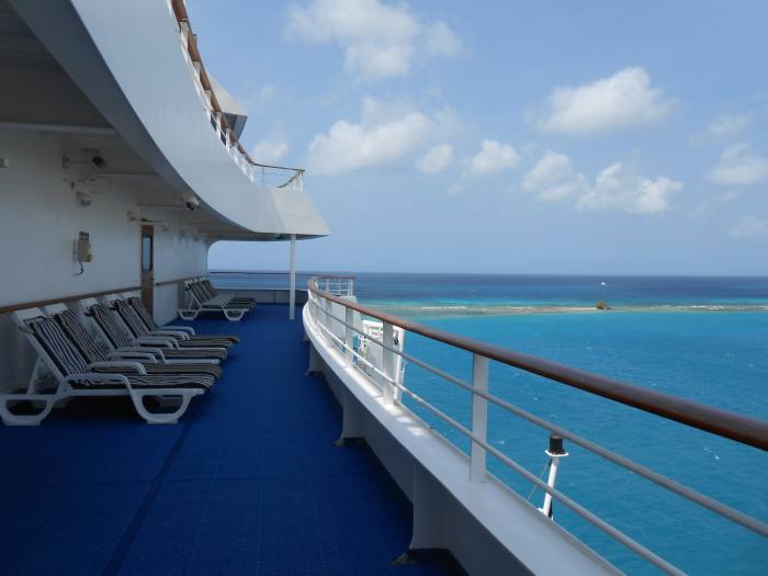 The back deck of the cruise ship in Aruba. This was my favorite place to read and spend time with God.