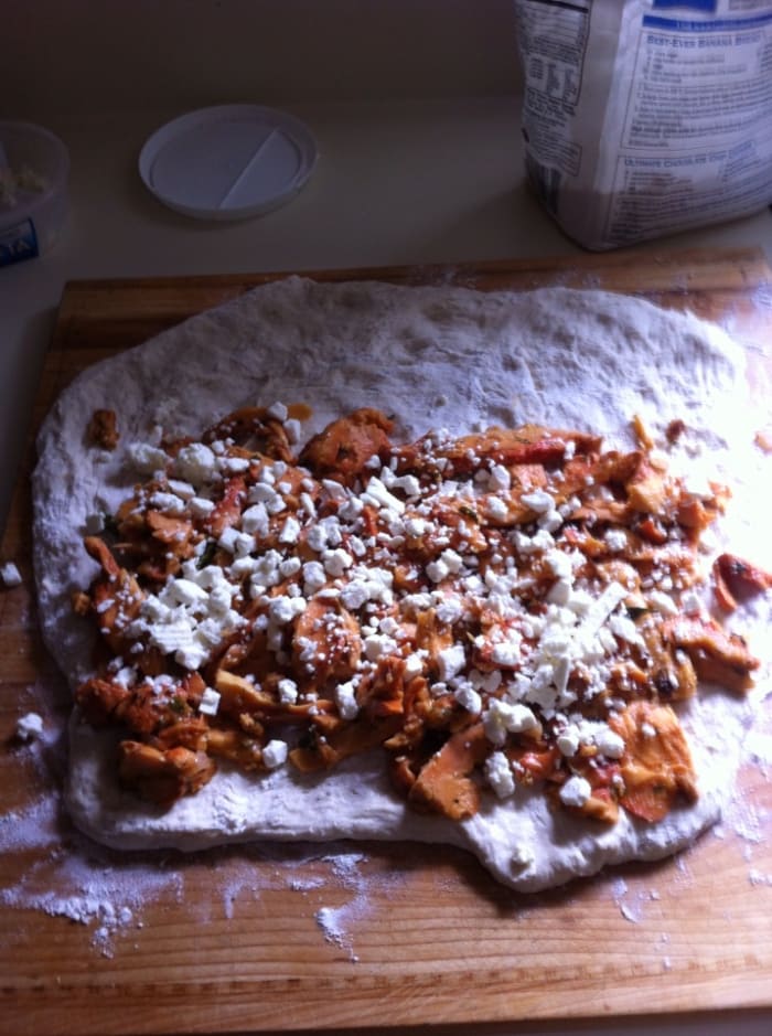 Leave one edge clear so you can seal the strudel. Serve with a horseradish dipping sauce.