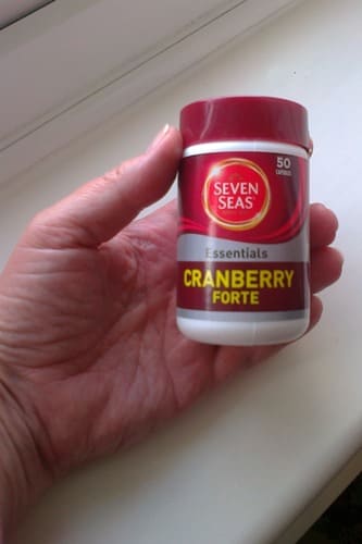 I never go anywhere without my Cranberry Forte. The capsules are the ones shown in the main picture, above!