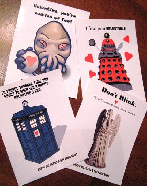Feeling The Who Love? Here Are Some Printable Doctor Who Valentine's Day Cards For You To Send To That Special Whovian In Your Life.