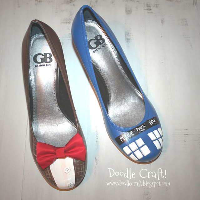 Doctor Who And The TARDIS Shoes. This Tutorial will show you how to make your very own pair of shoes with a Doctor Who Theme