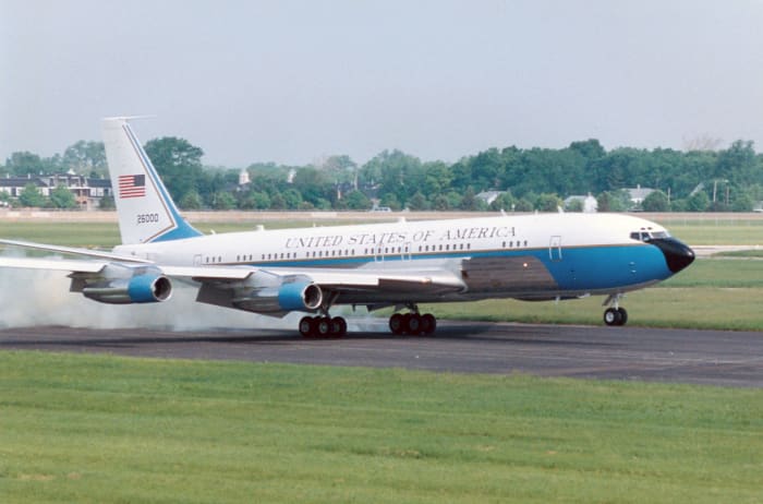 JFK's Boeing VC-137C SAM 26000 (Air Force One) at the National Museum of the United States Air Force in Dayton/Fairborn Ohio.